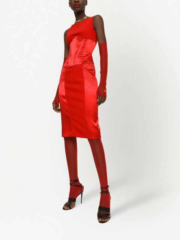 Dolce & Gabbana corset-detail satin midi dress - Image 2
