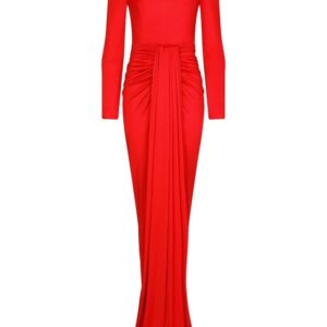 Dolce & Gabbana draped-detail organzine evening gown