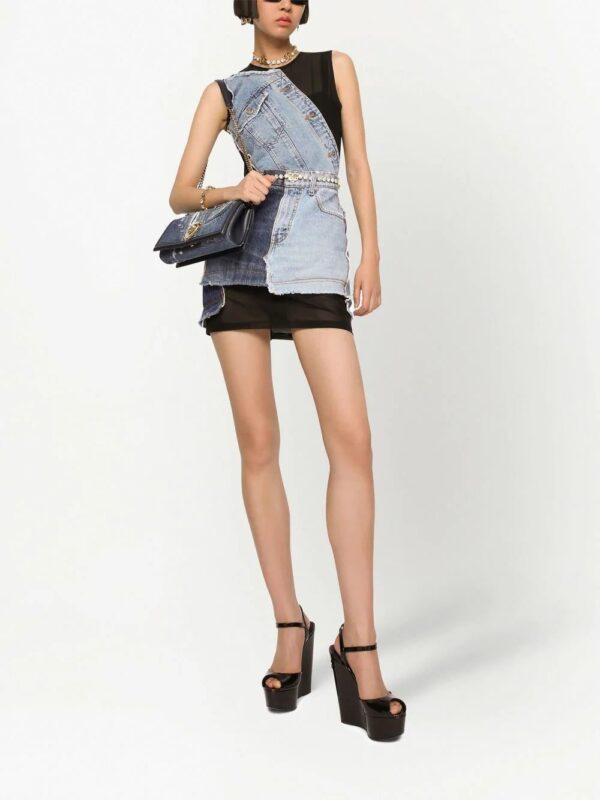 Dolce & Gabbana  denim patchwork sleeveless dress - Image 2