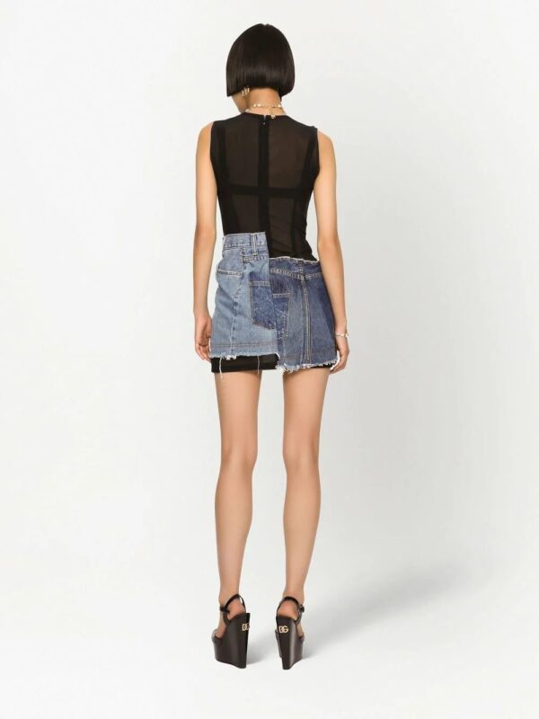 Dolce & Gabbana  denim patchwork sleeveless dress - Image 4