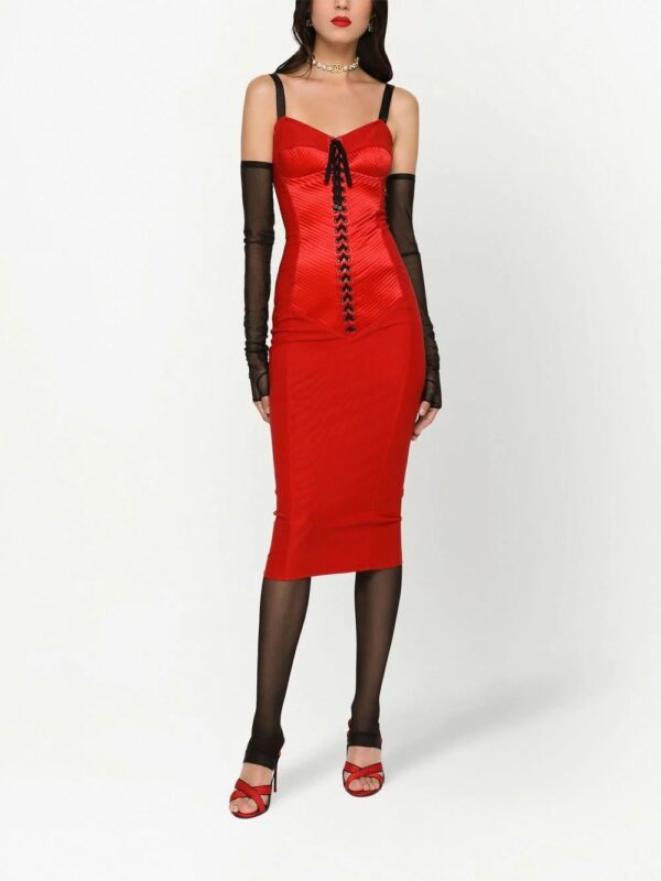 Dolce & Gabbana  lace-up detail corset dress - Image 3