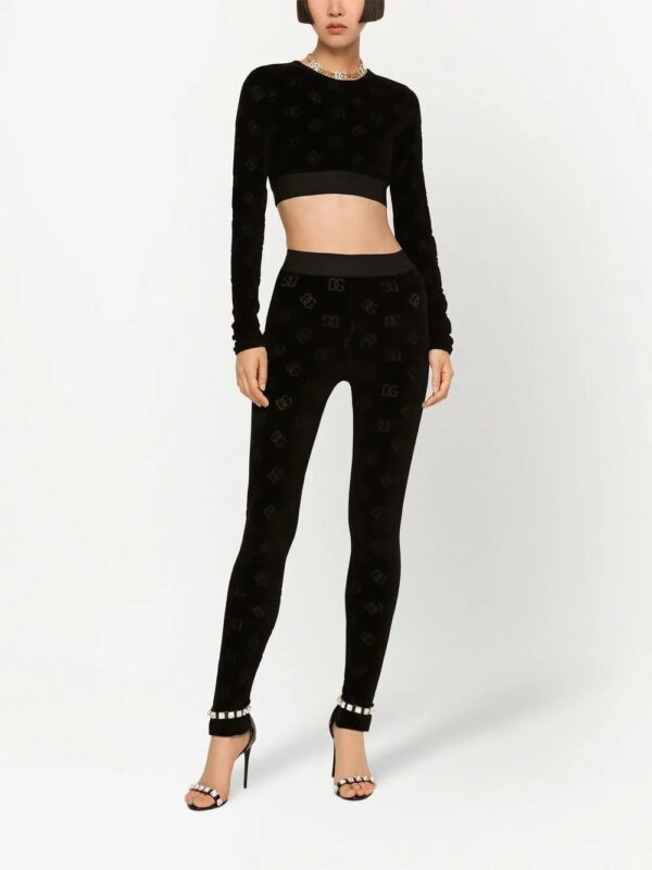 Dolce & Gabbana  logo-print cotton leggings - Image 3