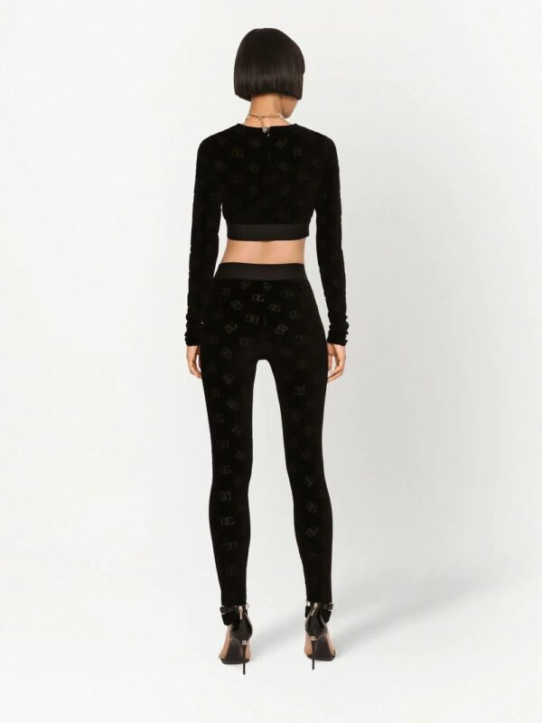 Dolce & Gabbana  logo-print cotton leggings - Image 4