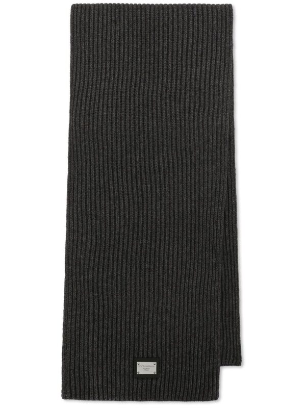 Dolce & Gabbana  DG Essentials logo-patch knitted scarf