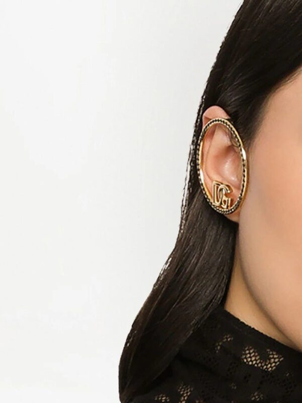 Dolce & Gabbana  DG-logo crystal-embellished ear cuffs - Image 2