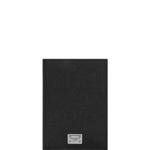 Dolce & Gabbana logo-tag leather passport holder