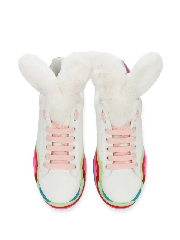 Dolce & Gabbana  Portofino bunny-ear sneakers - Image 4