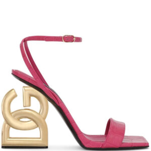 Dolce & Gabbana  3.5 105mm crocodile-embossed leather sandals