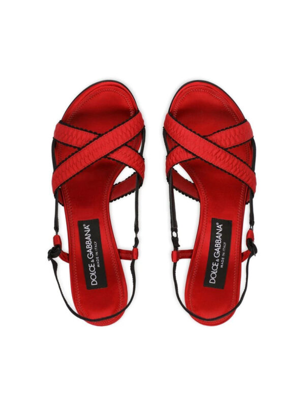 Dolce & Gabbana  105mm crossover-strap satin sandals - Image 4