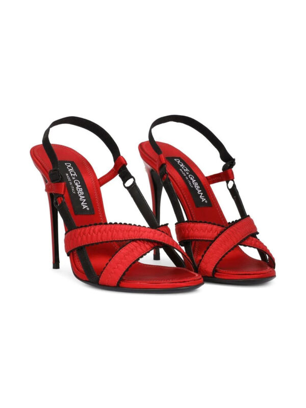 Dolce & Gabbana  105mm crossover-strap satin sandals - Image 2