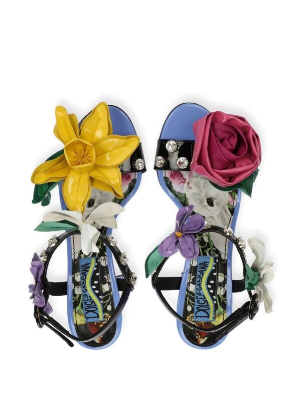 Dolce & Gabbana  60mm 3D embroidered sandals - Image 4