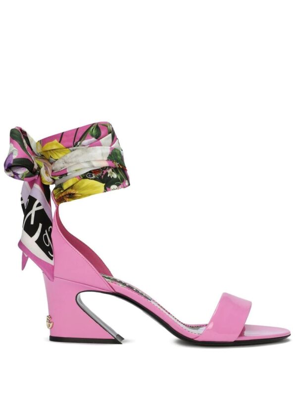 Dolce & Gabbana  60mm silk ankle wrap sandals