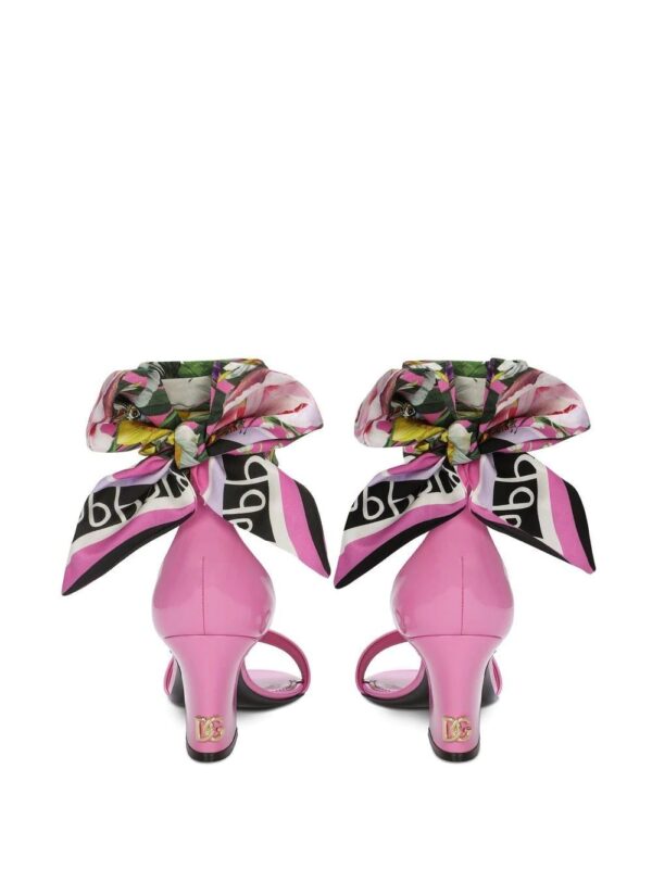 Dolce & Gabbana  60mm silk ankle wrap sandals - Image 3