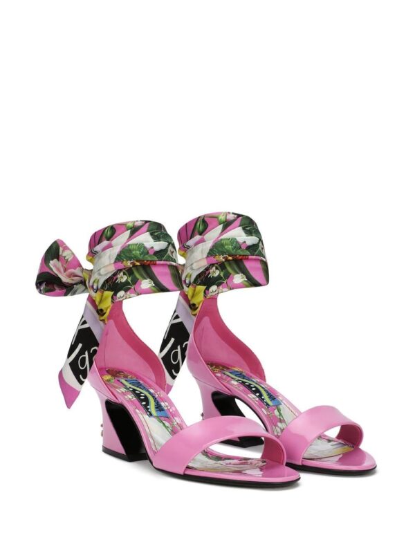 Dolce & Gabbana  60mm silk ankle wrap sandals - Image 2