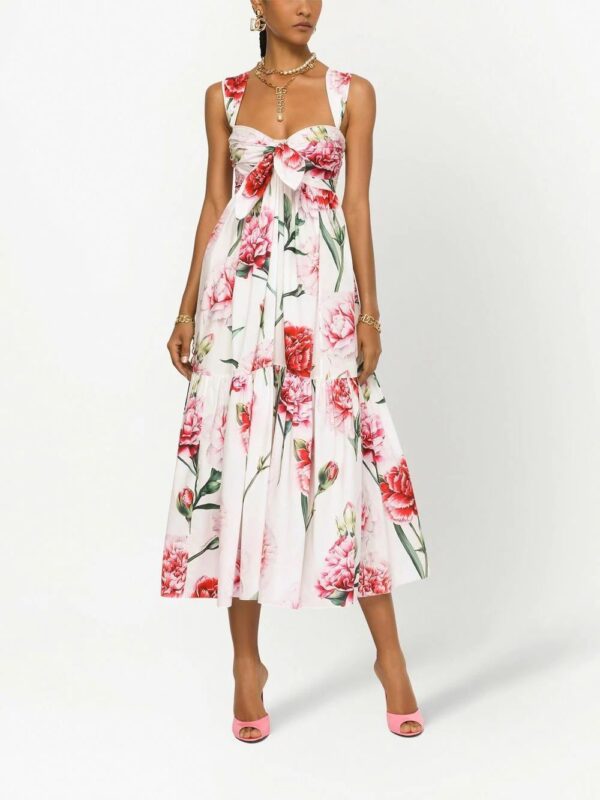 Dolce & Gabbana  floral-print midi dress - Image 3