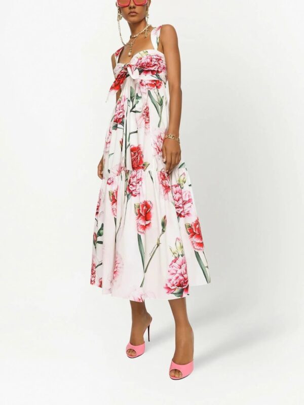 Dolce & Gabbana  floral-print midi dress - Image 2