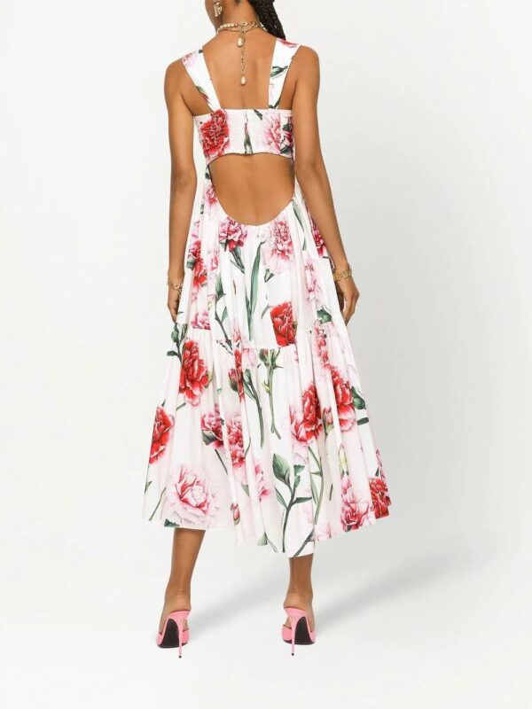 Dolce & Gabbana  floral-print midi dress - Image 4