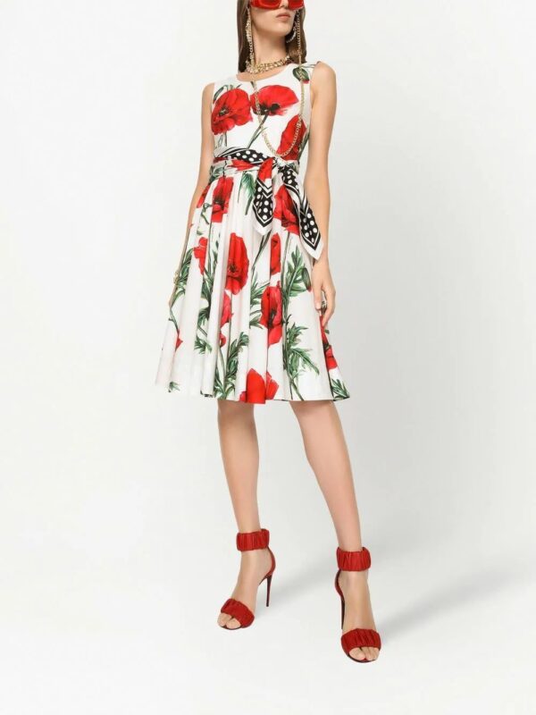 Dolce & Gabbana  floral-print midi dress - Image 2