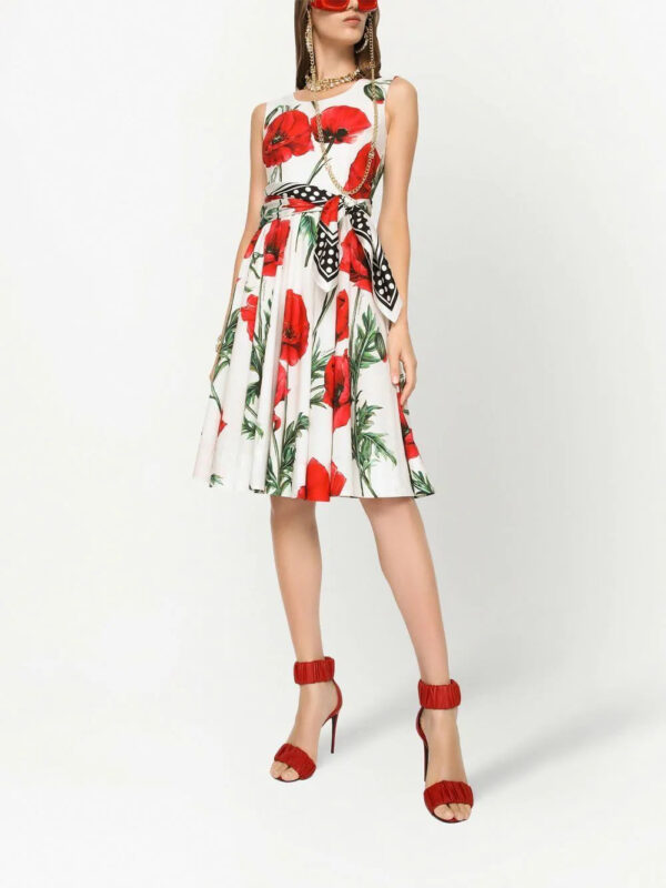 Dolce & Gabbana  floral-print midi dress - Image 2