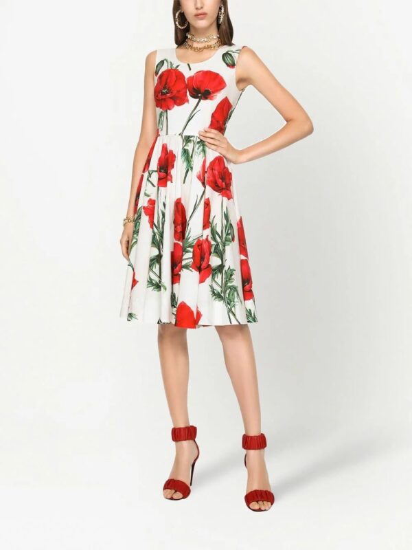 Dolce & Gabbana  floral-print midi dress - Image 3