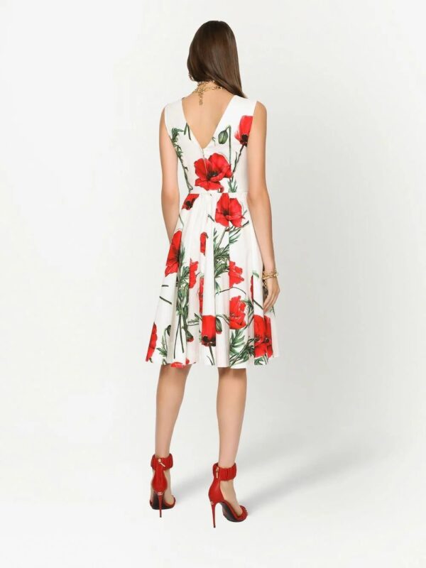 Dolce & Gabbana  floral-print midi dress - Image 4