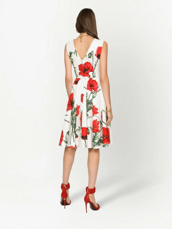 Dolce & Gabbana  floral-print midi dress - Image 4