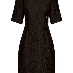 Dolce & Gabbana brocade logo flared dress