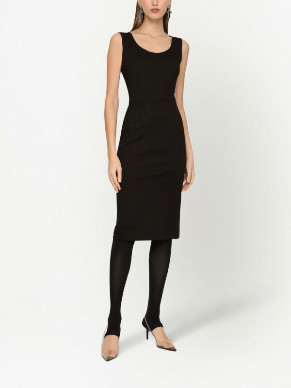 Dolce & Gabbana Milano-rib sleeveless midi dress - Image 4
