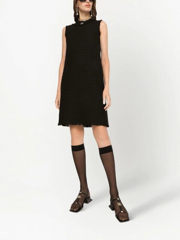 Dolce & Gabbana  logo-plaque crew-neck shift dress - Image 2