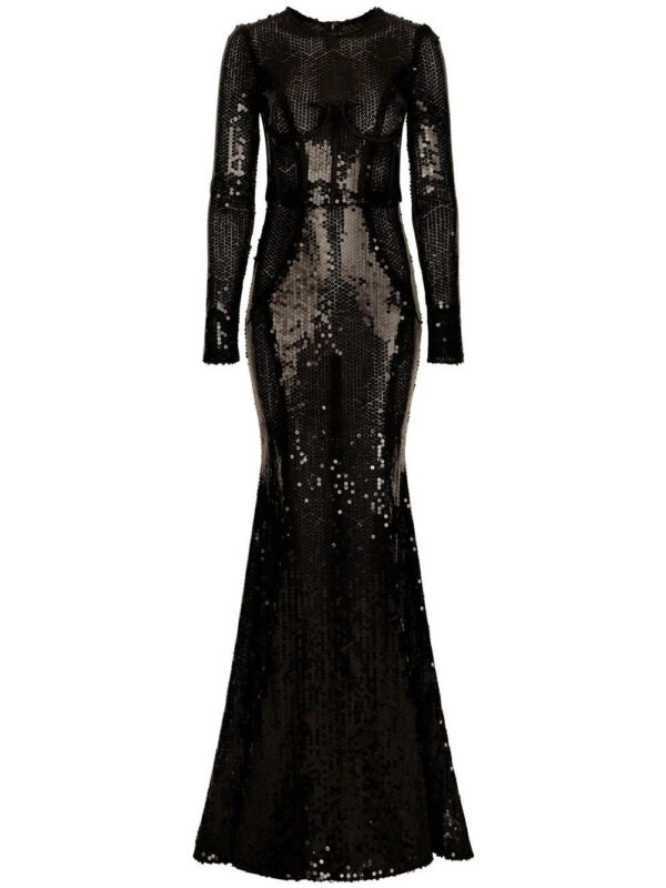 Dolce & Gabbana  corset-detail sequinned gown
