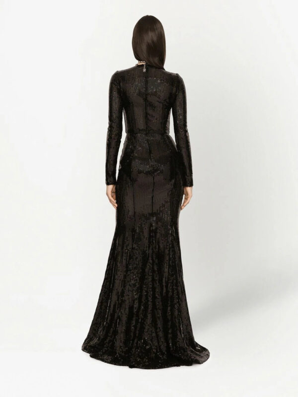 Dolce & Gabbana  corset-detail sequinned gown - Image 4