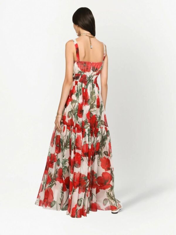 Dolce & Gabbana  floral-print silk dress - Image 4