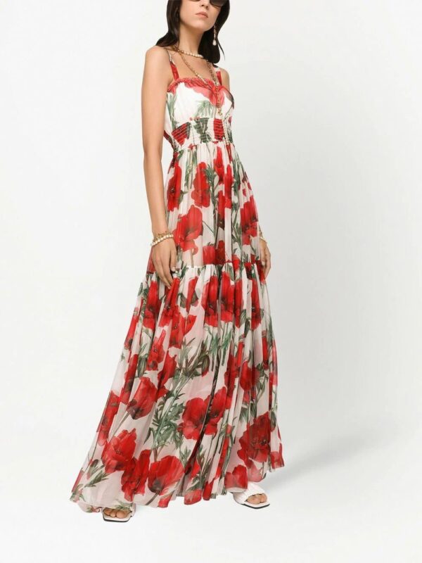 Dolce & Gabbana  floral-print silk dress - Image 2