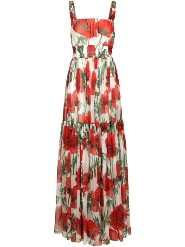 Dolce & Gabbana  floral-print silk dress