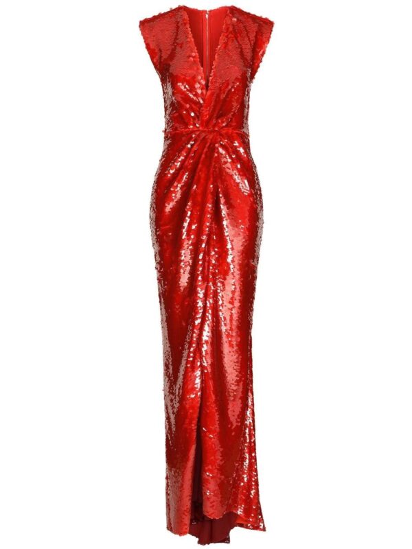 Dolce & Gabbana  sequined V-neck gown