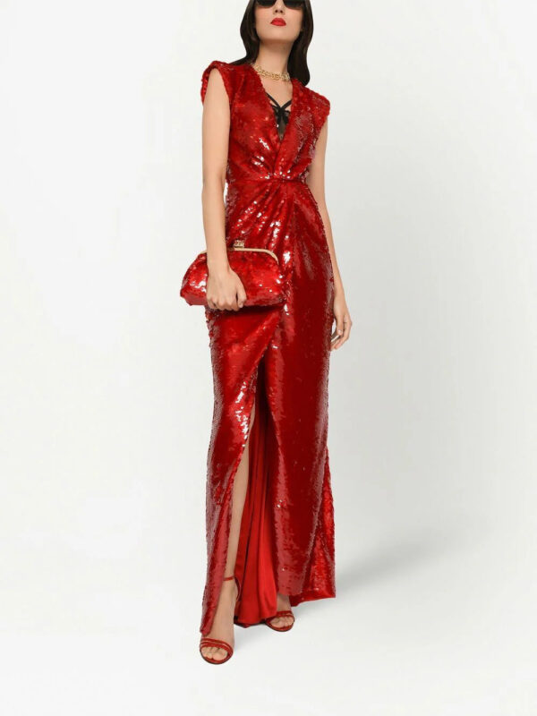 Dolce & Gabbana  sequin-embellished draped dress - Image 2