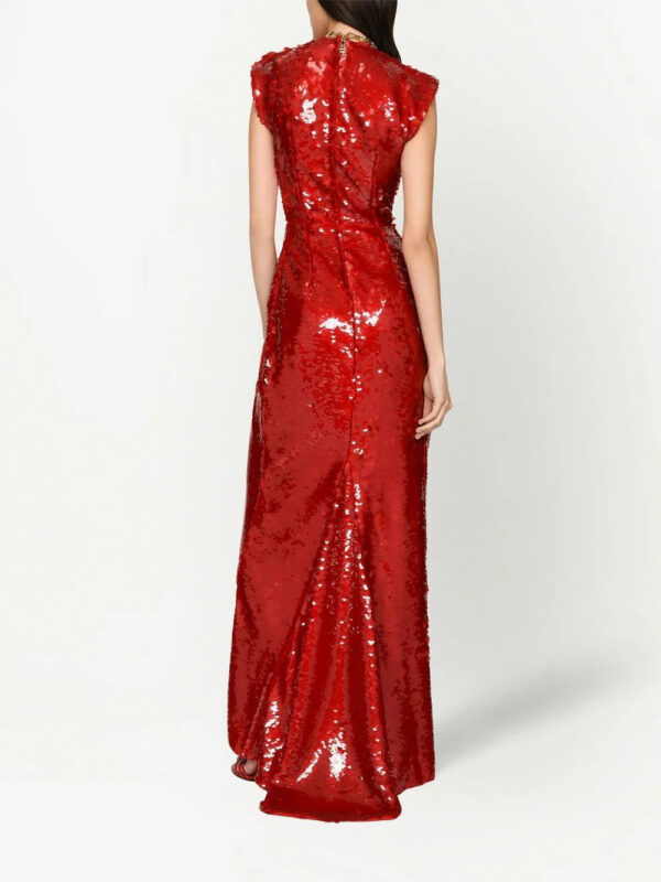 Dolce & Gabbana  sequin-embellished draped dress - Image 4