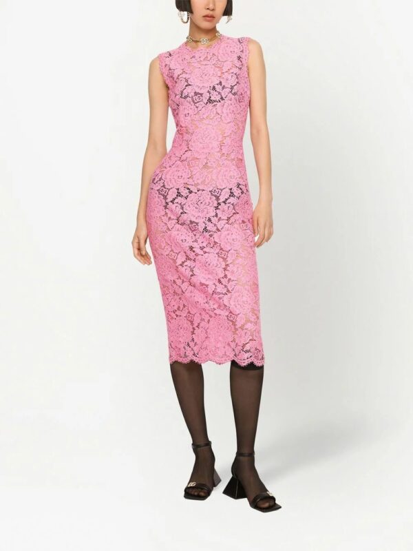 Dolce & Gabbana  sleeveless lace shift dress - Image 3