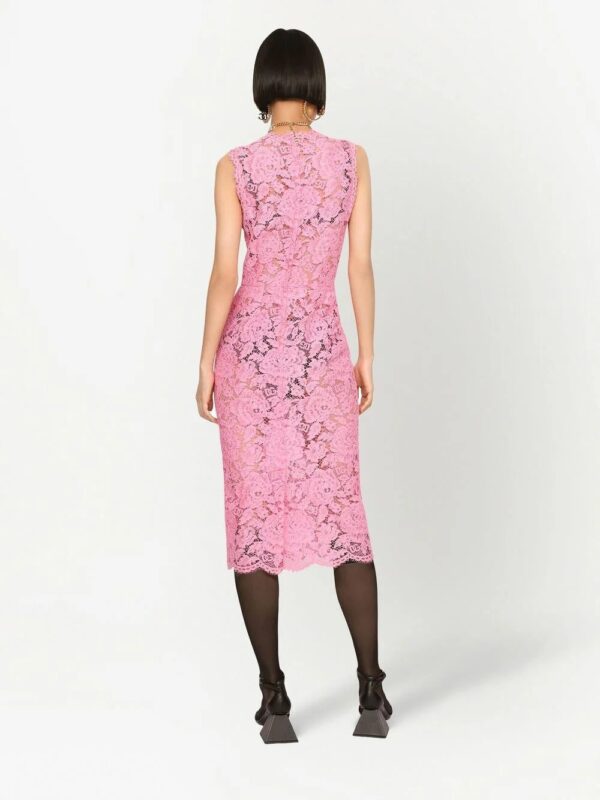 Dolce & Gabbana  sleeveless lace shift dress - Image 4