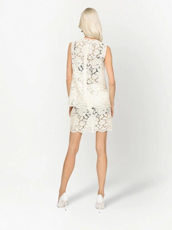 Dolce & Gabbana  floral-lace sleeveless top - Image 4