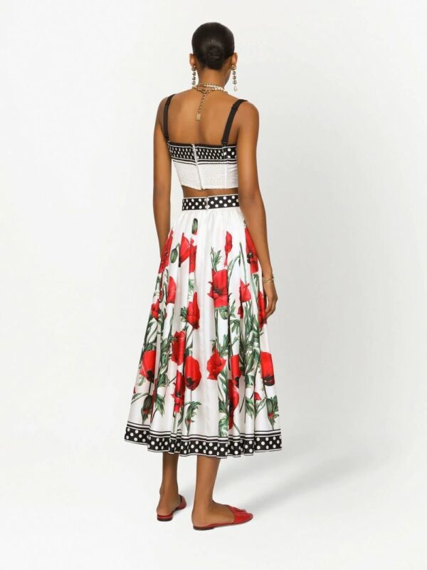 Dolce & Gabbana  silk-tie cropped top - Image 4
