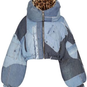 Dolce & Gabbana  denim-patchwork puffer jacket