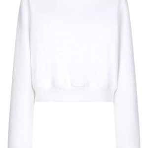Dolce & Gabbana  logo-embroidered cropped sweatshirt