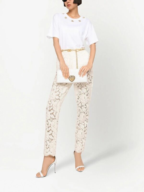 Dolce & Gabbana  floral-lace trousers - Image 2