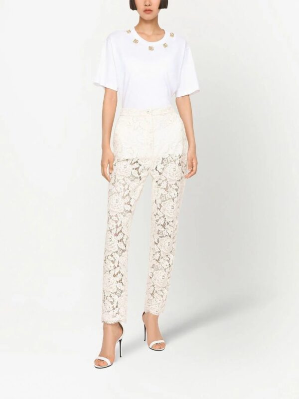 Dolce & Gabbana  floral-lace trousers - Image 3