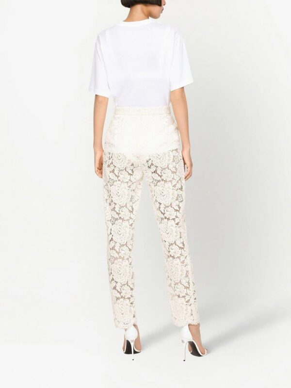 Dolce & Gabbana  floral-lace trousers - Image 4
