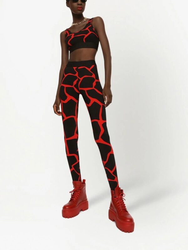 Dolce & Gabbana  abstract-print stirrup-cuffs leggings - Image 2