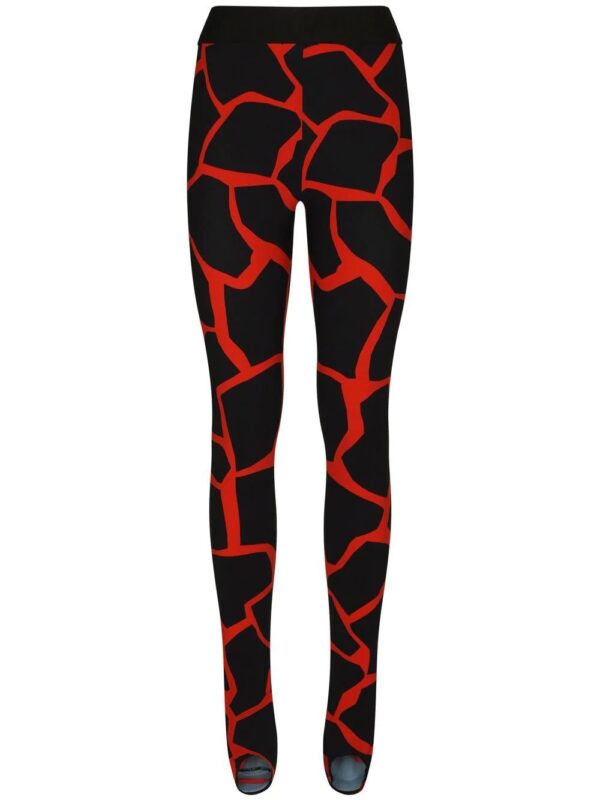 Dolce & Gabbana  abstract-print stirrup-cuffs leggings