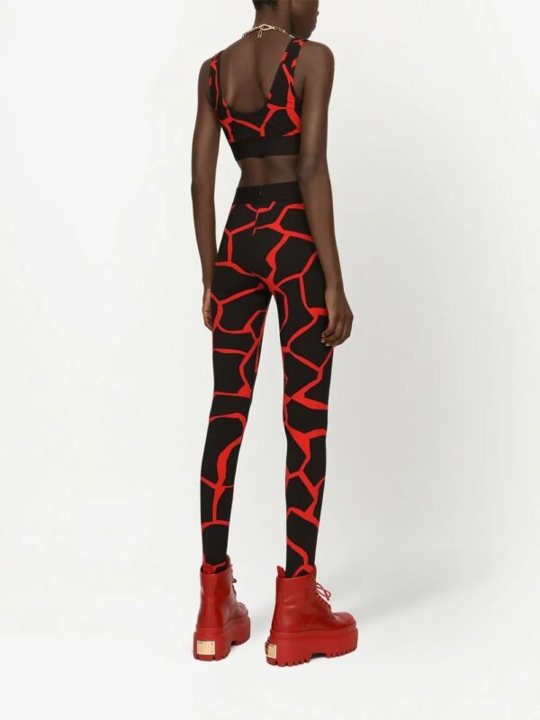 Dolce & Gabbana  abstract-print stirrup-cuffs leggings - Image 4