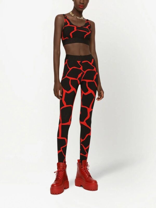 Dolce & Gabbana  abstract-print stirrup-cuffs leggings - Image 3
